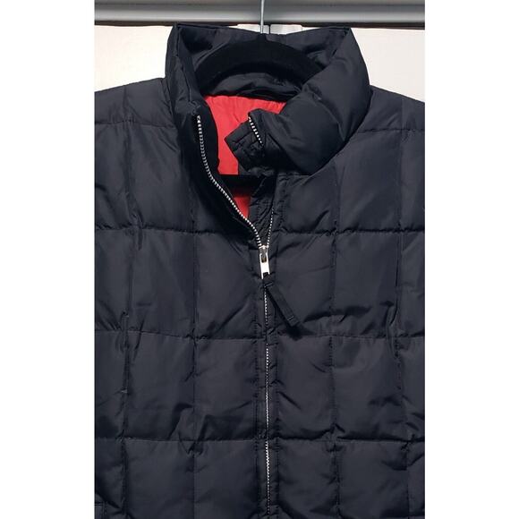 GAP Down Filled Vest Women's Size XS Front Zip Quilted Black w/Red Inner Lining - Picture 2 of 11